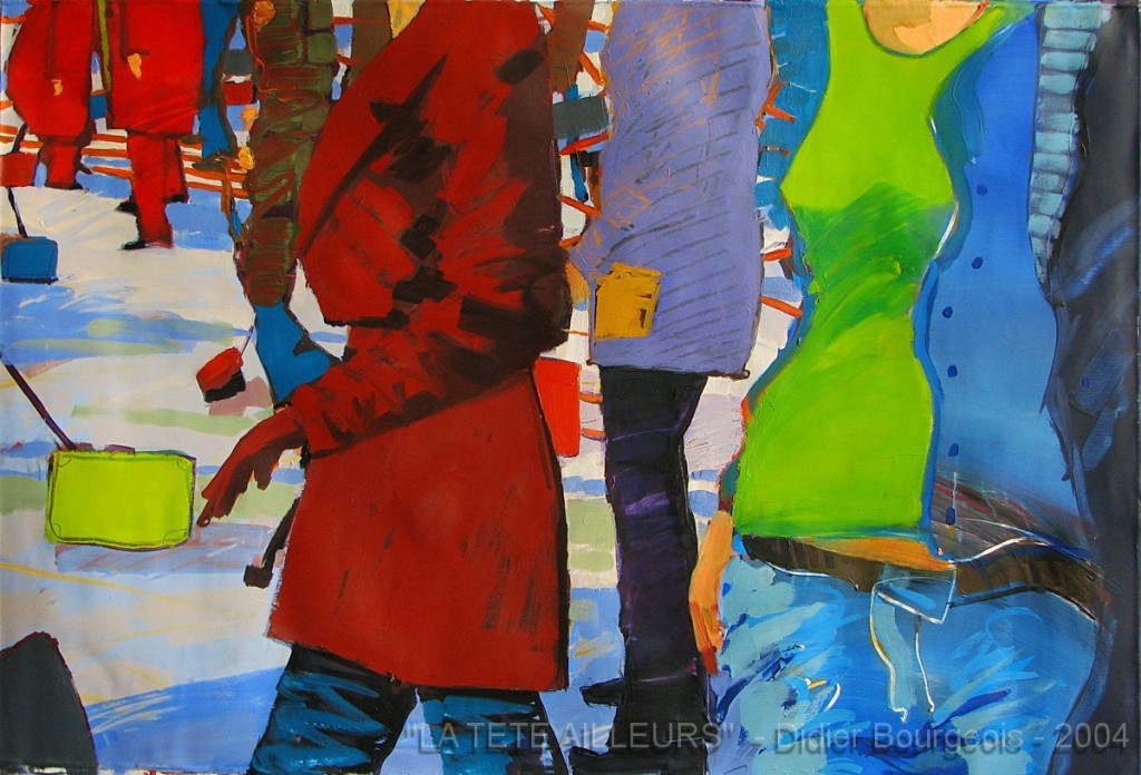 "La tête ailleurs" Dim: 90X140cm - 2004