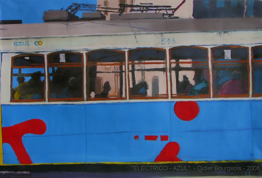 " Electrico-Azul" (Tram.bleu) 90X140cm - 2008- Coll.Priv.